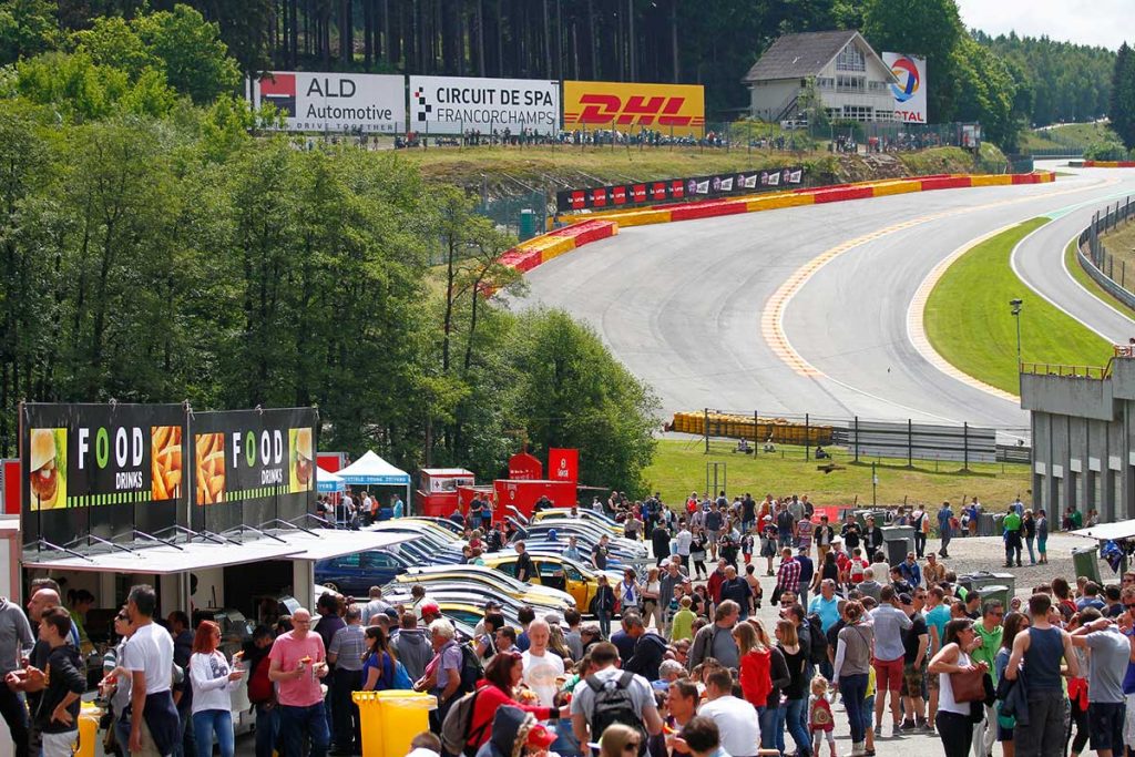 general admission view of eau rouge
