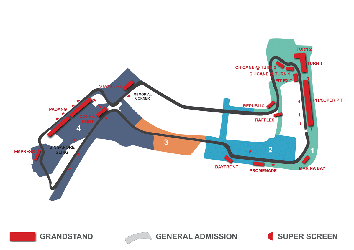 grandstand map singapore f1