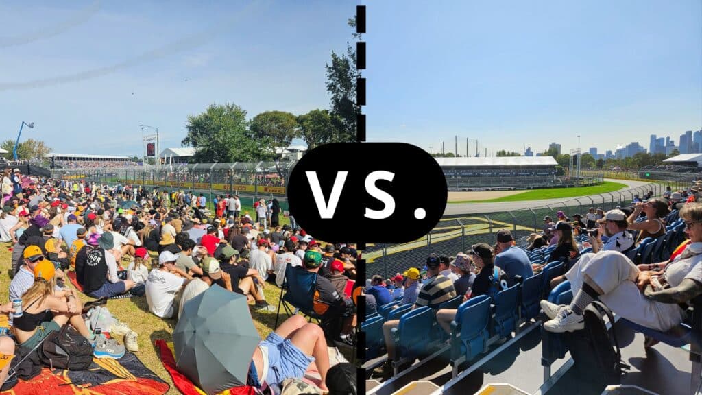 grandstands vs general admission