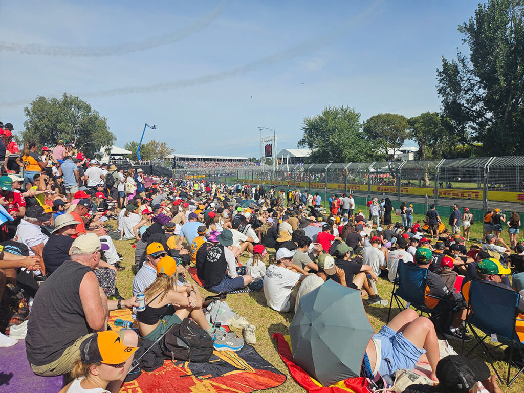 turn 2 general admission view albert park