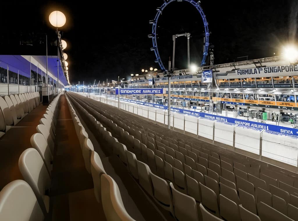 pit grandstand view singapore f1